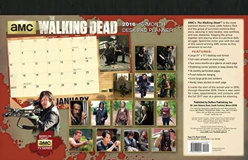 Walking Dead 2016 Desk Pad Planner Calendar, by Amc