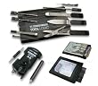 Tool Logic T1WCLC T1 Series Combination With Wallet, Business Card, Tech Light With Red Led And Leather Id Wallet,Charcoal