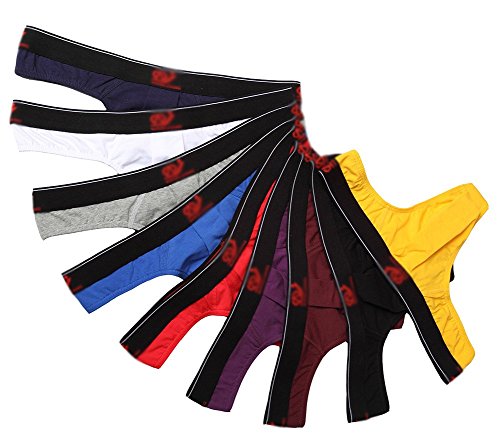 Desmiit men s cotton thong pack of 9 us large