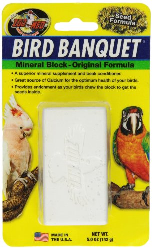 Zoo Med Mineral Block Original Formula Banquet Bird Food, 5-Ounce