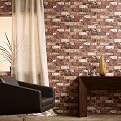 Red Brick Double-Roll Wallpaper - Red