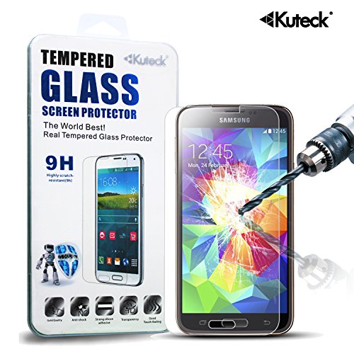 for Samsung Galaxy S5 [Tempered Glass] Screen Protector Highest Quality Premium Anti-Scratch Bubble-free Reduce Fingerprint No Rainbow Washable Easy Install Product
