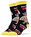 ooohyeah Men's Funny Turkey Bird Novelty Crew Socks, Fun Thanksgiving Dress Socks Gifts, Party Fowl, Size 8-13