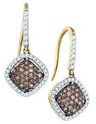 10KT Yellow Gold 0.64 CTW Diamond Fashion Earring