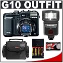 Canon PowerShot G10 14.7MP Digital Camera with 5x Image Stabilized Zoom + Flash + Batteries with Charger + Cameta Bonus Accessory Kit