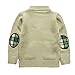 eTree Little Boys' 100% Cotton Cardigan Hemp Flowers Sweater Size 3T Beige