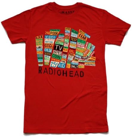 Radiohead Men's Pacific Coast T Shirt XXL Red