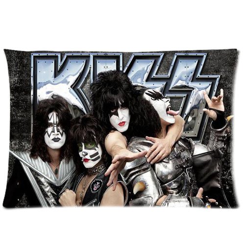 Custom KISS American Rock N Roll Band Pillowcase Standard Size Design Cotton Pillow Case