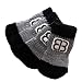 Petego Traction Control Indoor Socks for Dogs, Black/Gray, Small, Set of 4