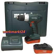 Metabo 602136500 Akku-Bohrschrauber BS 18 Li, 2 Akkus 1,3 AH