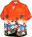 Womens Parrots Beach Border Hawaiian Shirt