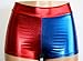 Dilly Duds HIGH Waist Metallic Red and Blue Booty Shorts