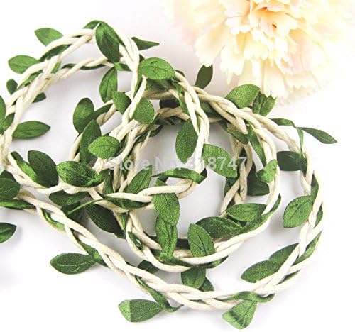 Width 1.1cm White Wax Cord with Leaves Packaging Material Home Decorative Rope 2 Yards/lot