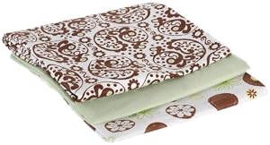 Summer Infant Organic Receiving Blankets, 3 Pack, Moss