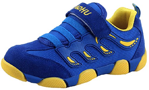 DADAWEN Boy's Girl's Athletic Velcro Strap Casual Sneaker Running Shoes (Toddler/Little Kid/Big Kid)