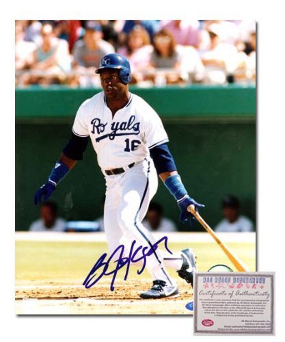Bo Jackson Kansas City Royals MLB Hand Signed 8x10 Photograph Home Jersey