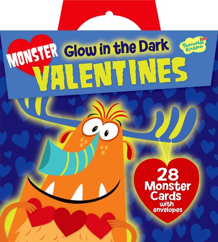 Peaceable Kingdom / Monster Glow in the Dark Valentine Cards