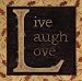 Live Laugh Love Art Poster PRINT Karen Tribett 12x12
