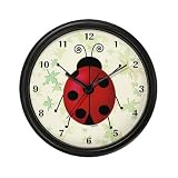 Ladybug Wall Art Clock