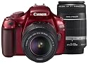 Canon デジタル一眼レフカメラ EOS Kiss X50 レッド ダブルズームキット KISSX50RE-WKIT