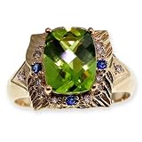 SAVE 71% Michael Valitutti 14K Peridot & Diamond Yellow Gold Ring by Designer Michael Valitutti - FREE Shipping! & FREE Gemstone Information Card - OVERSTOCK Clearance Sale!