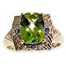 SAVE 71% Michael Valitutti 14K Peridot & Diamond Yellow Gold Ring by Designer Michael Valitutti - FREE Shipping! & FREE Gemstone Information Card - OVERSTOCK Clearance Sale!