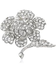 Nina Iva Petite Flower Pave Crystal Brooch