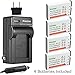 Kastar Battery (4-Pack) and Charger Kit for Casio NP-90 work with Casio Exilim EX-H10 EX-H15 EX-H20G EX-H20GBK EX-H20GSR EX-FH100 EX-FH100BK Cameras