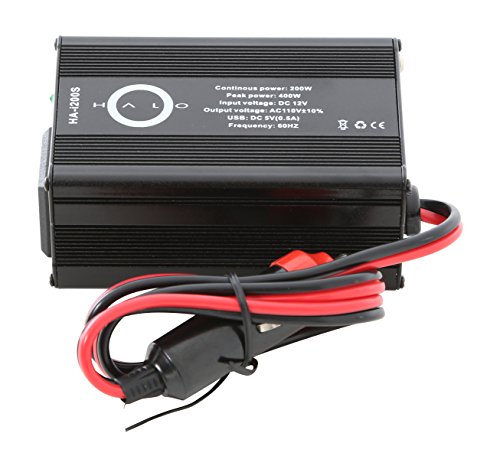 Halo Automotive HAi200S Power Inverter, 200watt 