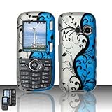Rubberized Blue Black Silver Vine Snap on Design Case Hard Case Skin Cover  ....