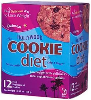 Hollywood Diet Miracle Products Hollywood Cookie Diet Meal Replacement - Cookie Oatmeal - 12 Cookies