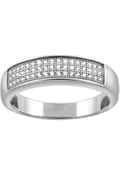 Sterling Silver Micro Pave Cubic Zirconia Men's Wedding Band, 3/16 inch wide, sizes 8 to 14