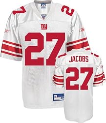 Brandon Jacobs New York Giants WHITE Equipment - Replica NFL YOUTH Jersey