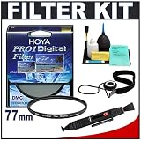 Hoya DMC Pro1 Digital 77mm Ultraviolet UV Lens Filter + Accessory Kit for Canon, Nikon, Sony, Olympus  Pentax Lenses