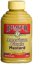 Beaver Brand Yellow Mustard, 12.5-Ounce Squeezable Bottles (Pack of 6)