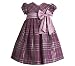 Bonnie Jean LITTLE GIRLS 4-6X PURPLE CROSS-OVER METALLIC PLAID SHANTUNG Special Occasion Wedding Flower Girl Party Dress