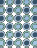 Retro Circles Paper- Blues on White Paper 19x26 Inch Sheet