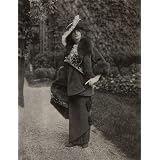 Ensemble of cross-over fastened coat with fur collar and cuffs, by Lucile (Print On Demand)