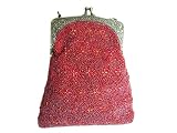 Fully Handmade Beaded Evening Handbag/purse Bag Red Color