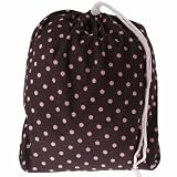 Blueberry Prints Diaper Laundry Bag, Pink on Chocolate
