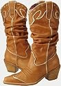 NANA Womens Boots Western Cowboy Leather Honey Tan
