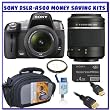 Sony Alpha DSLRA500L 12.3MP Digital SLR Camera w/ Sony 18-55mm f/3.5-5.6 SAM DT Lens + Sony 55-200mm f/4-5.6 SAM DT Telephoto Zoom Lens + Willoughbys 4GB PRO DUO Starter Pack