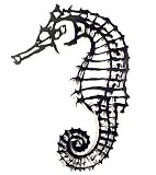 Seahorse Steel Wall Art Sculpture - Natural Dark Metal Version