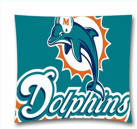 Art Sport Custom Pillows,NFL Team Pillows,Miami Dolphins Couch Pillows,Sofa Decor,Sport Fans Celebrations,Natural Cotton Linen Throw Pillows,Size 18x18Inches,