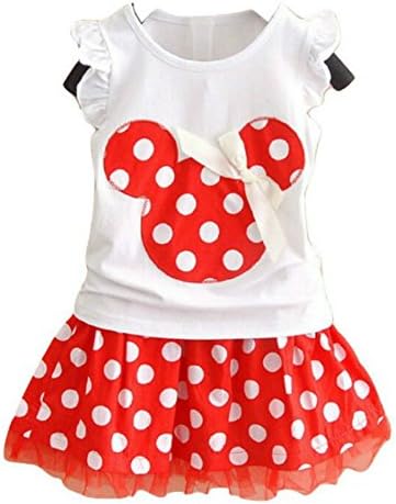 Girls Disney Clothes Girls Disney Dresses Minnie's Magic Party Dress (3T, Red)