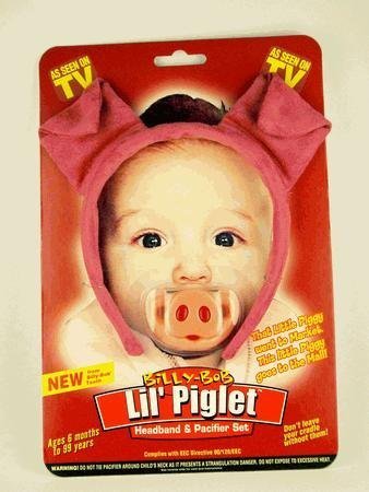Billy Bob Lil' Piglet Pacifier Headband Combo by Billy Bob Pacifiers