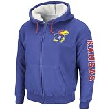 NCAA Men's Kansas Jayhawks Tundra Thermal Full-Zip Jacket (Royal, Small)