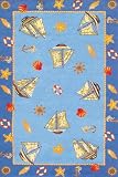 Nautical Beach Excursion DuraCord Outdoor Rug (size 5x8)