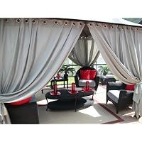Outdoor Gazebo Patio Drapes Cool Gray (42 x84) (2) Panels