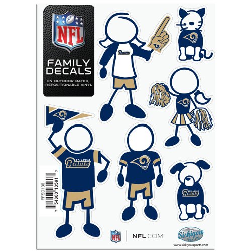 NFL St. Louis Rams Small Family Decal Set